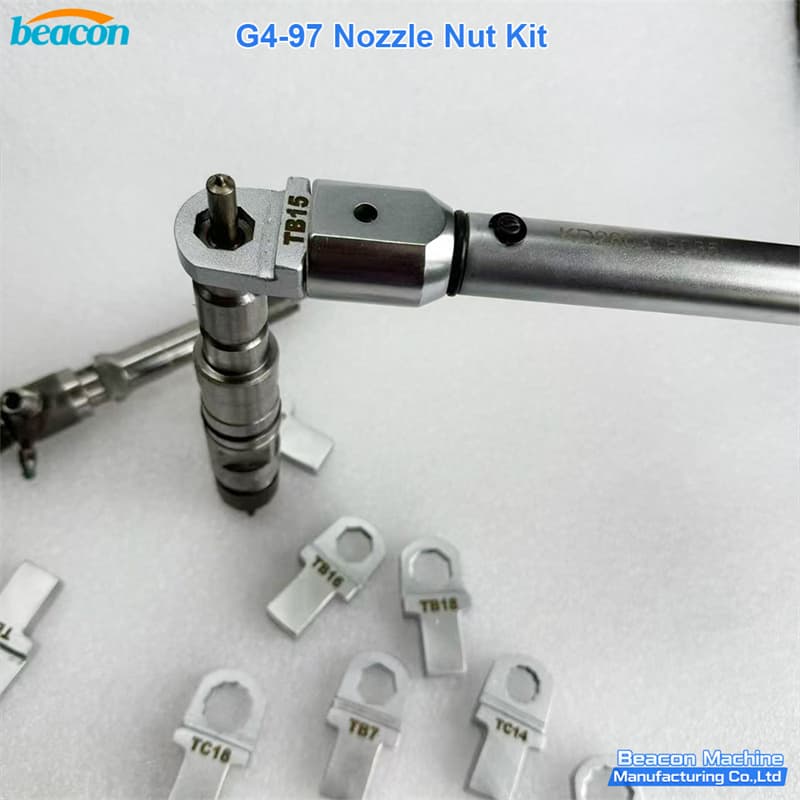 {BEACON MACHINE G4-97 Juego de llaves para tuerca de inyector common rail de alta precisión | Herramienta para inyectores diesel}