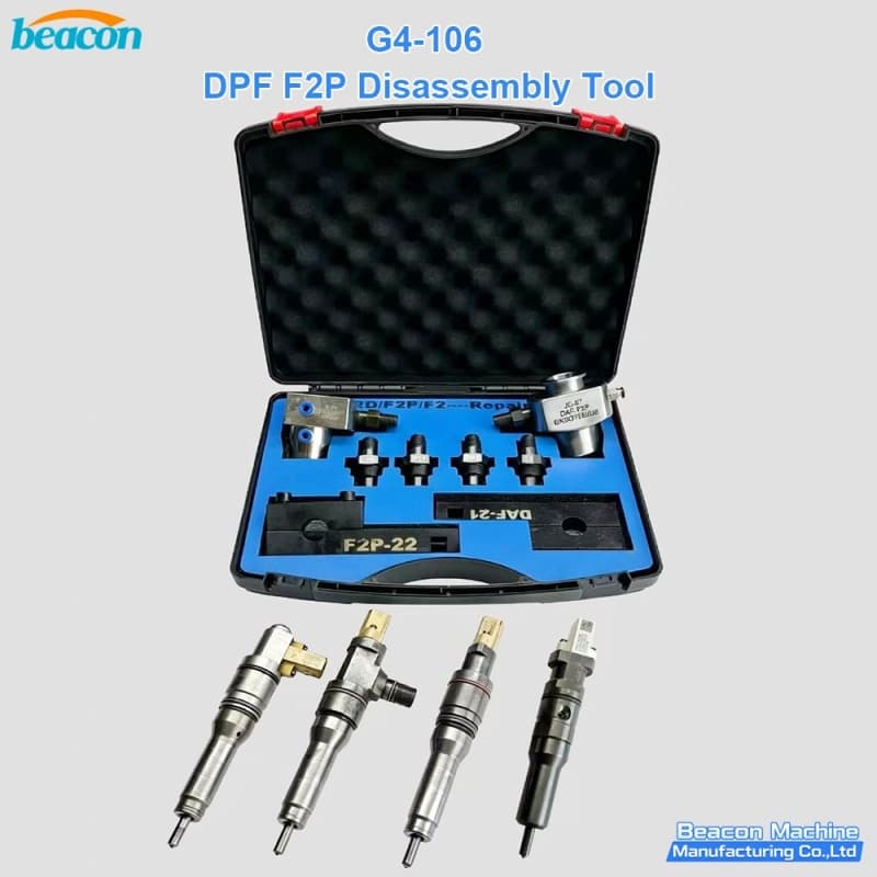 {Kit profesional de desmontaje para inyectores dosificadores DPF DAF F2P G4-106 | Herramientas de reparación de inyectores DAF | BEACON MACHINE}
