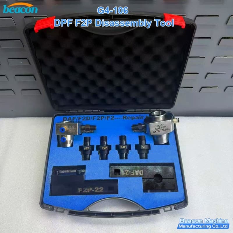 {Kit profesional de desmontaje para inyectores dosificadores DPF DAF F2P G4-106 | Herramientas de reparación de inyectores DAF | BEACON MACHINE}
