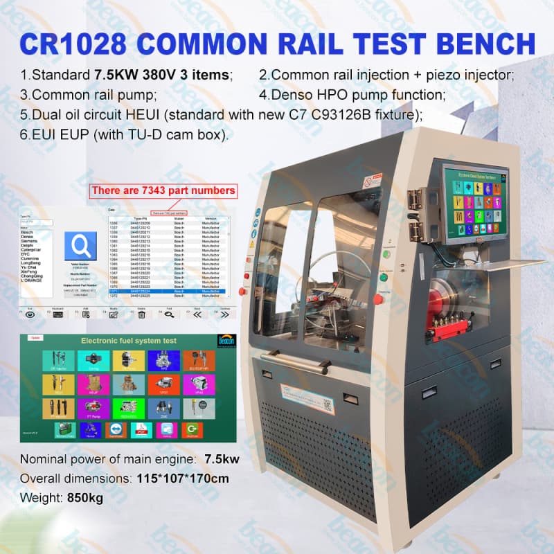 Probador de bombas e inyectores Common Rail