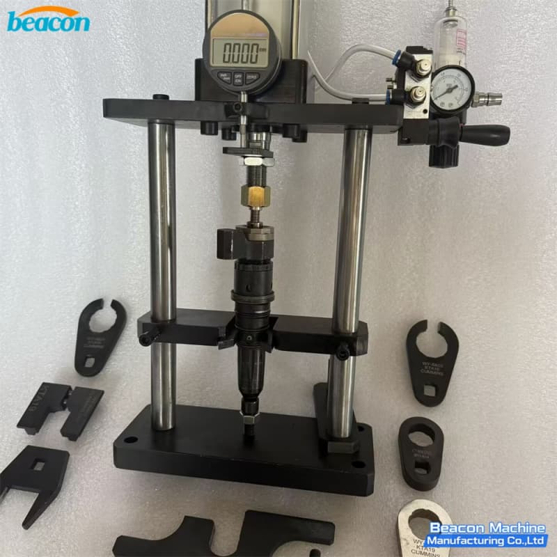 PT injector stroke testing stand for diesel engines