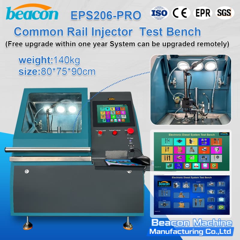 space saving common rail injector calibration unit