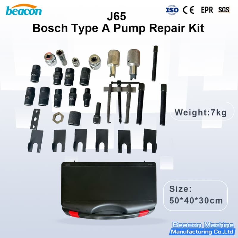 J65 inline injection pump repair tool kit for Bosch A series diesel systems-size J65 inline injection pump repair tool kit for Bosch A series diesel systems-size