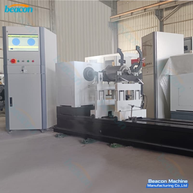 BEACON MACHINE YYW-300S vista general de la máquina equilibradora de juntas universales.