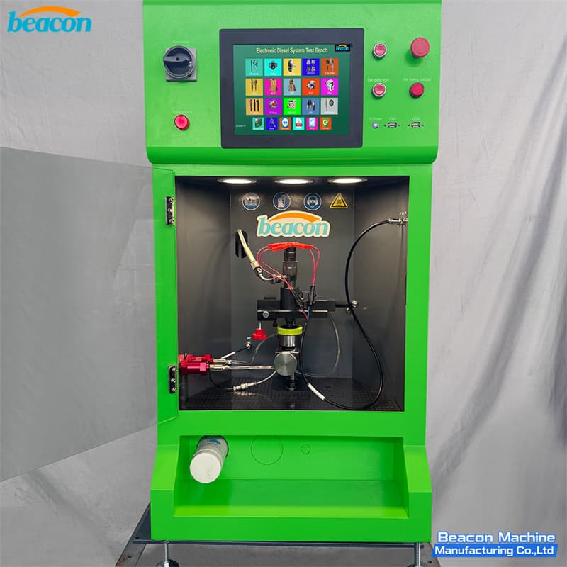 Vista frontal del analizador de suministro de combustible common rail integrado BEACON MACHINE EPS290
