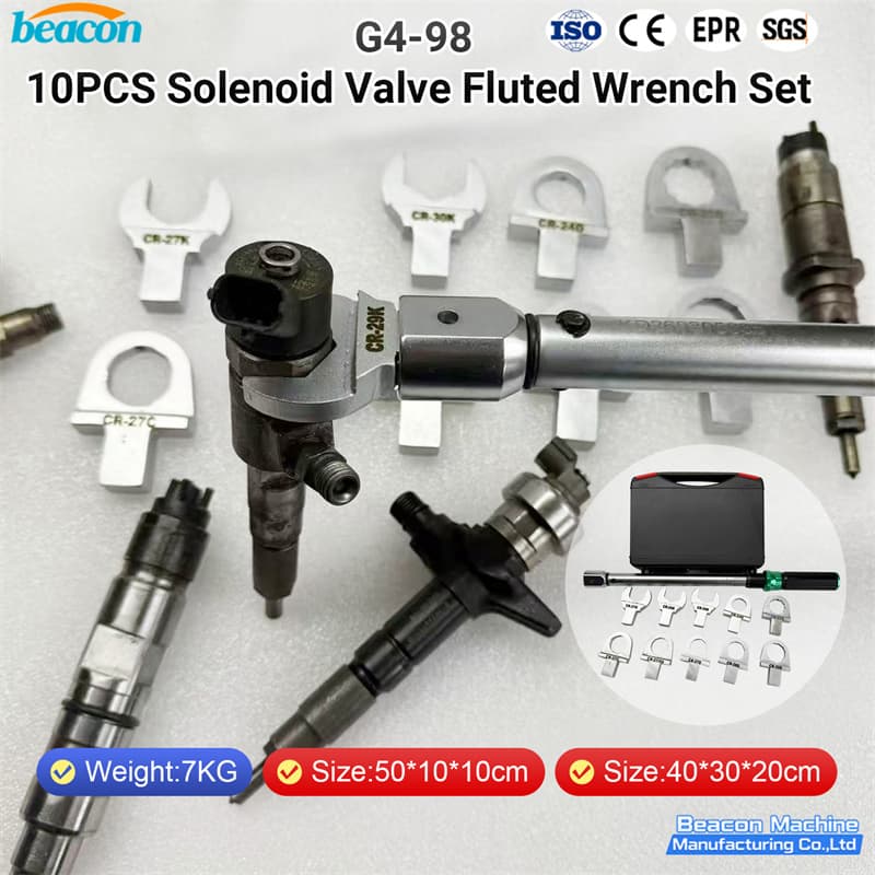 Aplicación técnica de la llave estriada CR-29D sobre el solenoide de un inyector common rail.