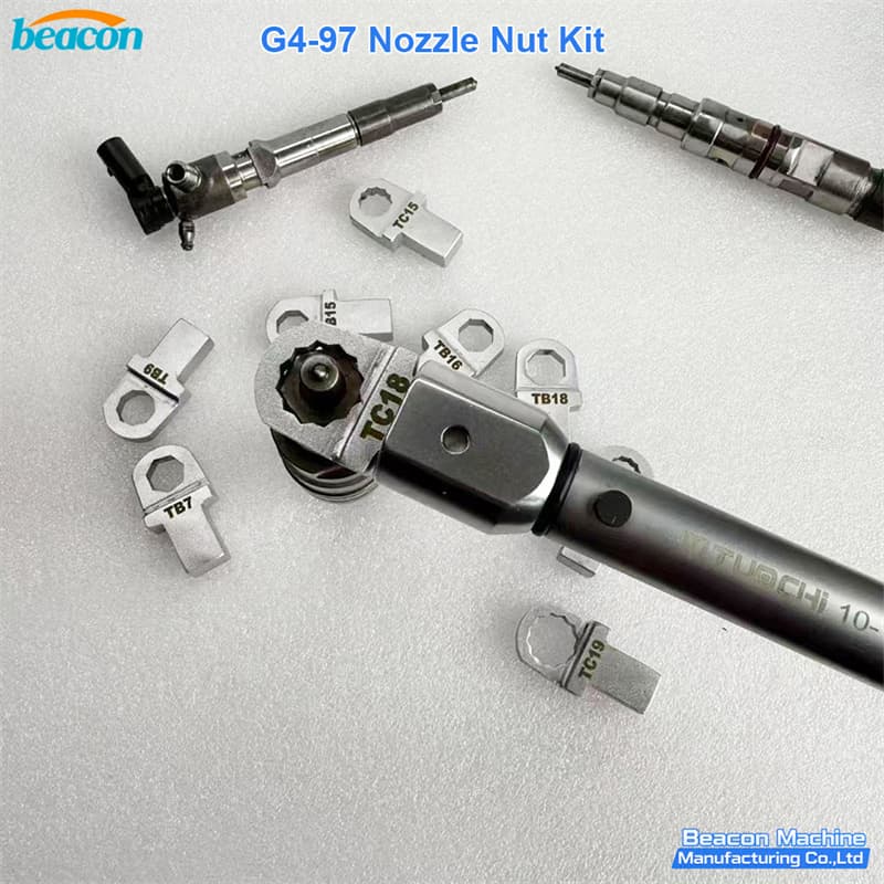 Ajuste técnico del conjunto de válvula con el cabezal TB15 del kit G4-97 de BEACON MACHINE.