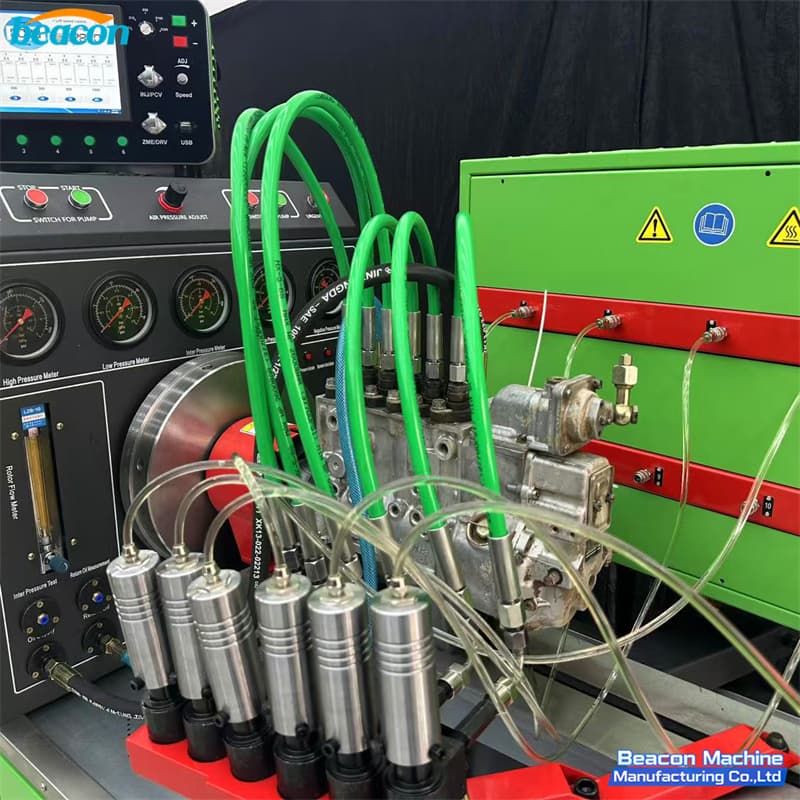 Motor de accionamiento de alto torque y sistema de acoplamiento del probador de bombas diesel.