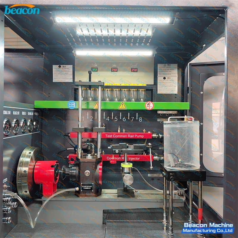 Panel auxiliar de conexiones electrónicas rápidas para señales de inyectores piezo, solenoides y avance.